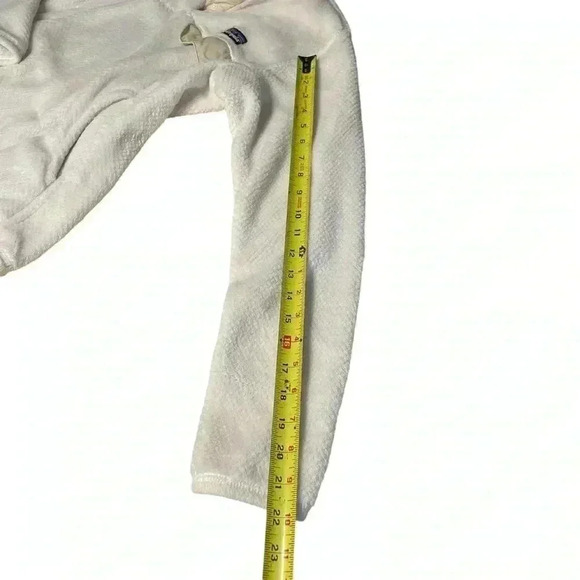 Patagonia Womens Small Re-Tool Snap-T Fleece Pullover Sweater White Cream Beige - Picture 3 of 9